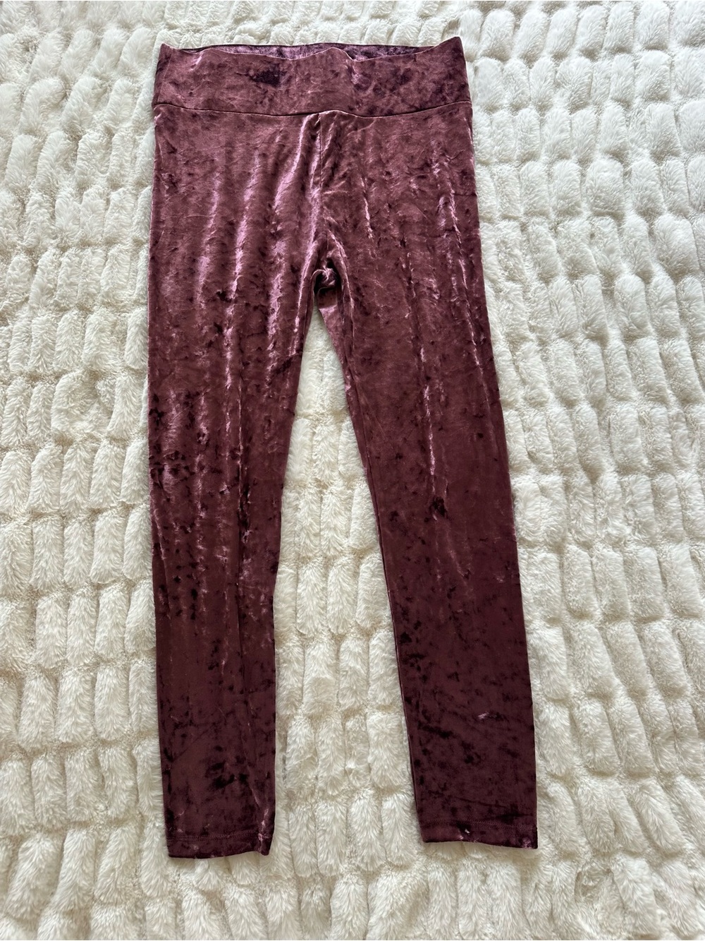 Lou & Grey Crushed Velvet Leggings Iced Plum